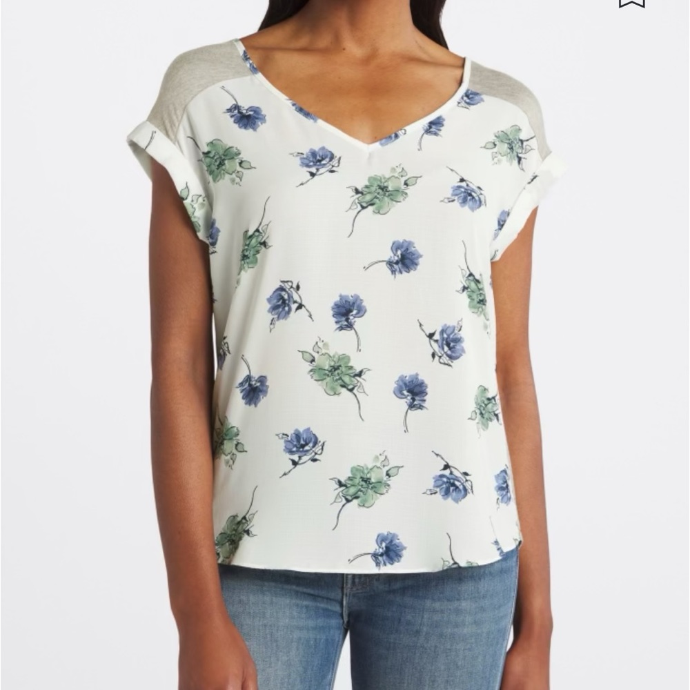 NWOT Stitch Fix Fortune & Ivy Cheylee Flowered Top Sz Xs
